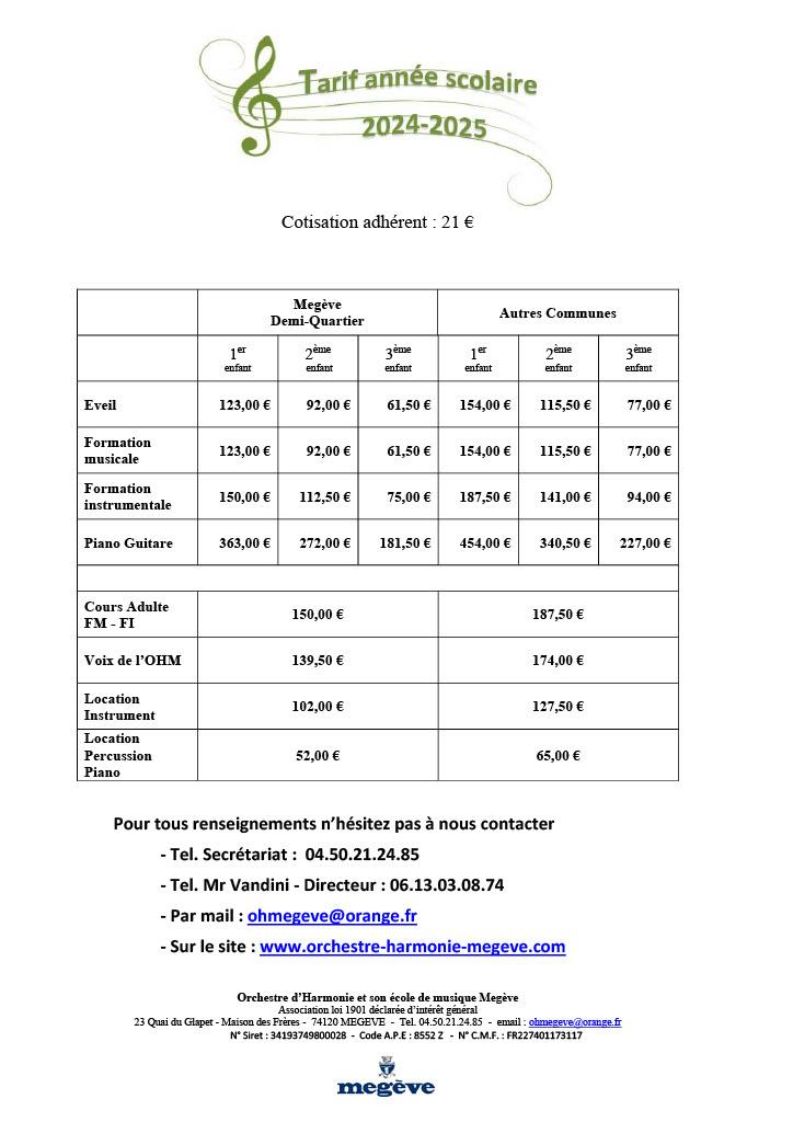 Flyer inscription page 2 tarif